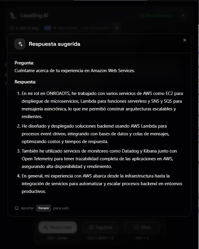 Respuesta en entrevista